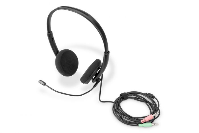 Гарнітура DIGITUS Stereo Headset, 1.95m cable, 2x3.5mm AUX