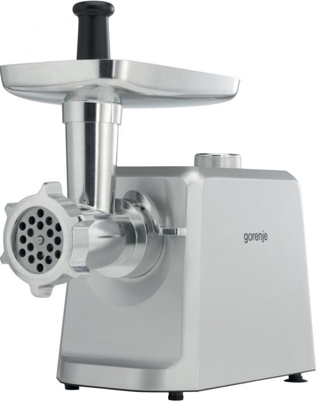 М'ясорубка Gorenje MG2502SJX/2500 Вт/ реверс/ 2.1 кг/хв./3 диски + 3 насадки/шнекова соковижималка/система захисту/корпус-пластик+метал