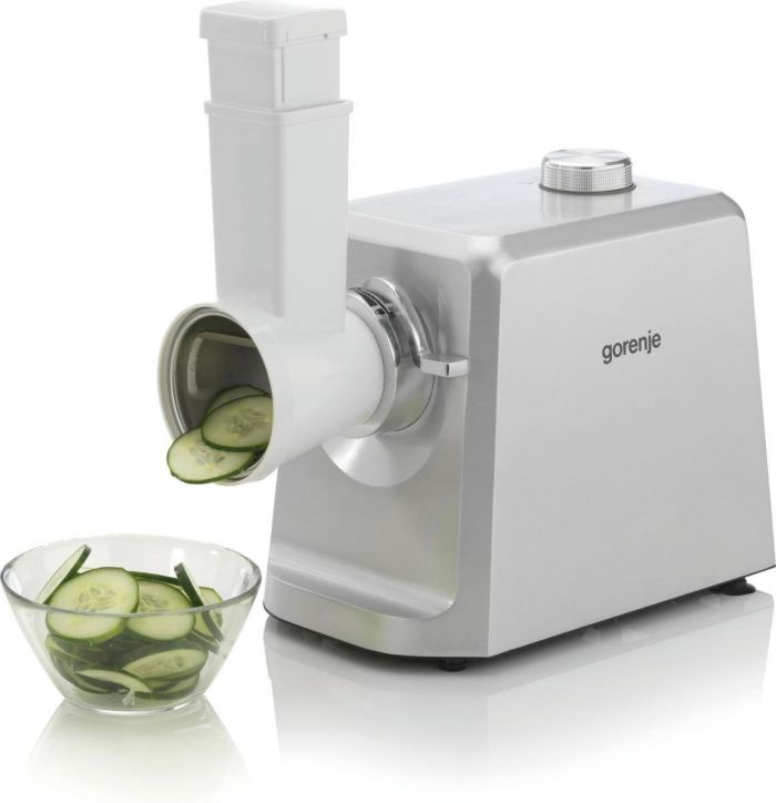 М'ясорубка Gorenje MG2502SJX/2500 Вт/ реверс/ 2.1 кг/хв./3 диски + 3 насадки/шнекова соковижималка/система захисту/корпус-пластик+метал