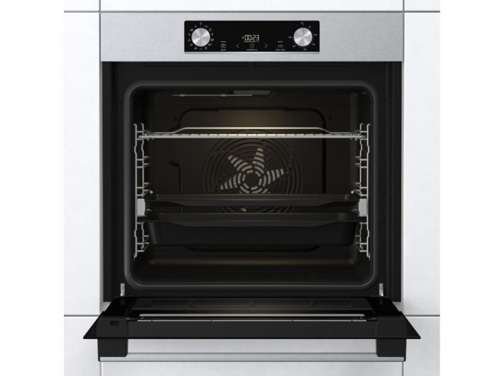 Духовка Gorenje BPS6737E03X/ 77 л/ A+/IconLed/гриль/швидкий нагрів/ приготування на пару/піроліз/нержав.