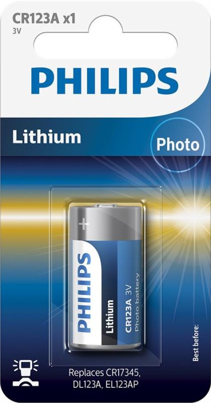 Батарейка Philips   літієва CR 123A  блістер, 1 шт