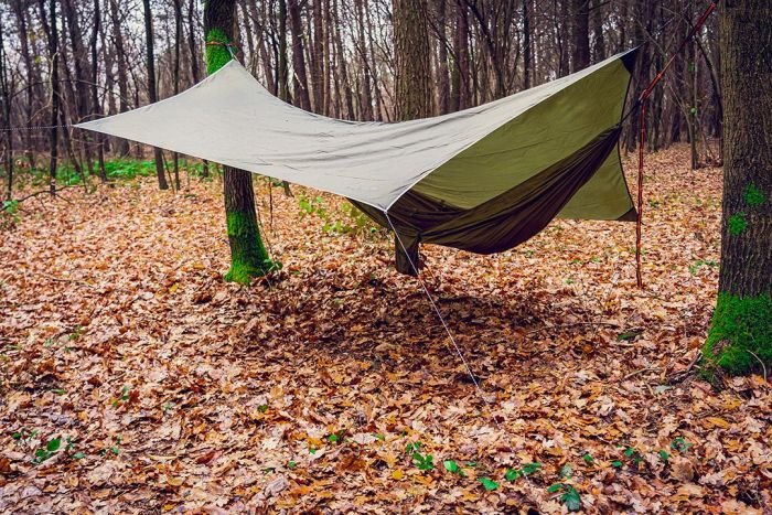 Гамак NEO, з москітною сіткою, матеріал нейлон 210T, до 200кг, 330x140см, шнури, сумка для перенесення, зелений