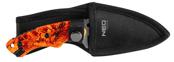 Ніж тактичний NEO "Full Tang", 200 мм, лезо 90 мм, рукоятка з алюмінію, кремінь, чохол