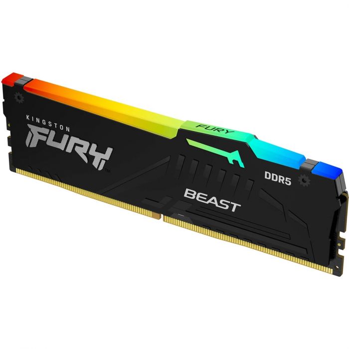 Пам'ять ПК Kingston DDR5 16GB 4800 Beast Black RGB
