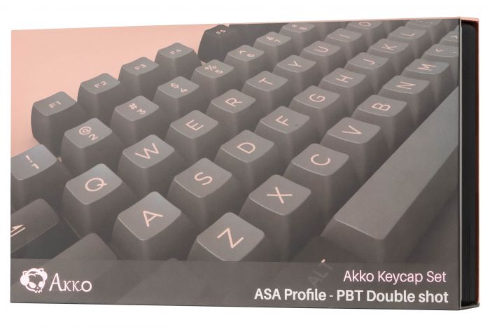 Akko Кейкапи Black&Pink ASA Fullset Keycaps, EU, Blue