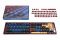 Akko Кейкапи Blue&Red Samurai ASA Fullset Keycaps, EU, Blue