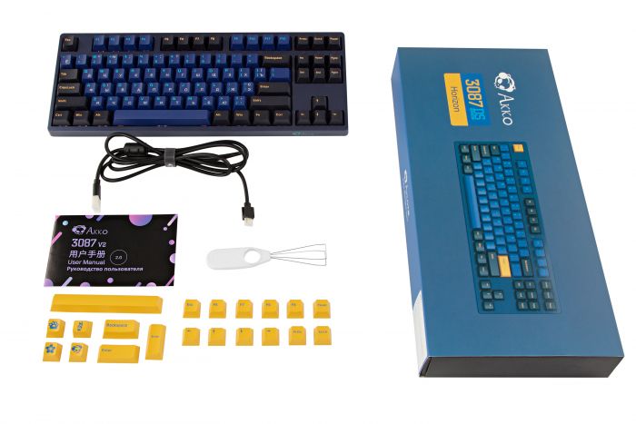 Akko Клавіатура 3087 Horizon Akko CS Vintage White, RU, Blue/Black