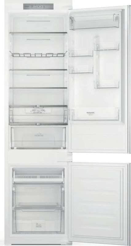 Холодильник Hotpoint вбудований з нижн. мороз., 193,5x54х54, холод.відд.-212л, мороз.відд.-68л, 2дв., F, NF, інв., зона нульова, білий