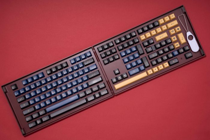 Akko Кейкапи Blue&Red Samurai ASA Fullset Keycaps, EU, Blue