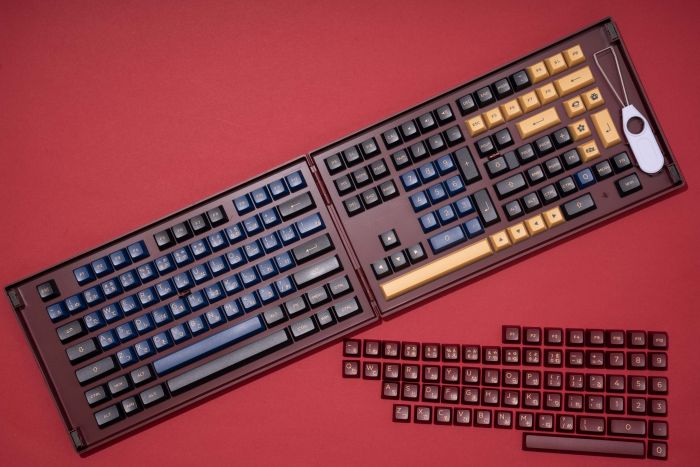 Akko Кейкапи Blue&Red Samurai ASA Fullset Keycaps, EU, Blue