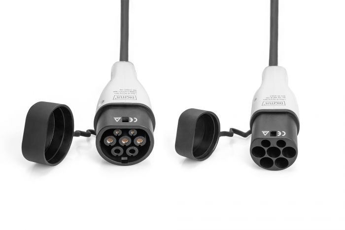 Кабель зарядний DIGITUS EV Single Phase, 240V, 32A, 10 m Type 2 to Type 2 Spiral