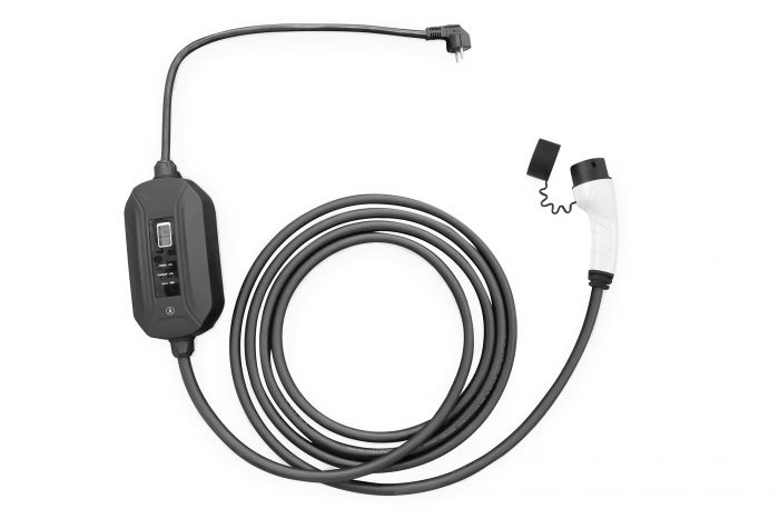 Кабель зарядний DIGITUS EV Single Phase, 230V, 8-16А, 5 m, Schuko to Type 2, з блоком керування та індикуації заряду