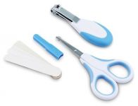 Набір по догляду за дитиною Nuvita 0м+ Синій Безпечні ножиці з акс. NV1138Blue