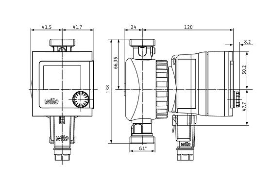 Насос циркуляційний Wilo Star-Z Nova T, 1", 10 бар, 138 мм, 7 Вт, 230V