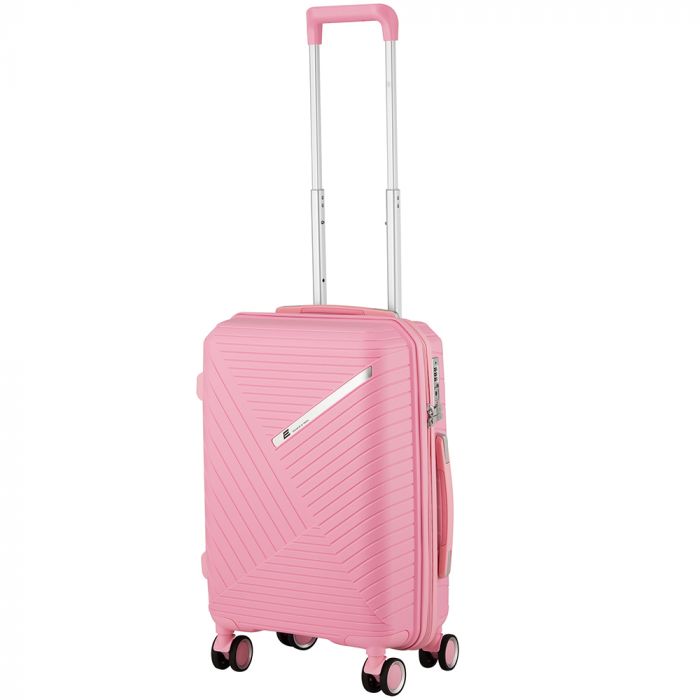 Набір пластикових валіз 2E, SIGMA, (L+M+S),4 колеса, рожевий