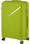 Валіза пластикова, 2E, SIGMA, велика, 4 колеса, зелене яблуко