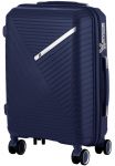 Валіза пластикова, 2E, SIGMA, мала, 4 колеса, темно-синя