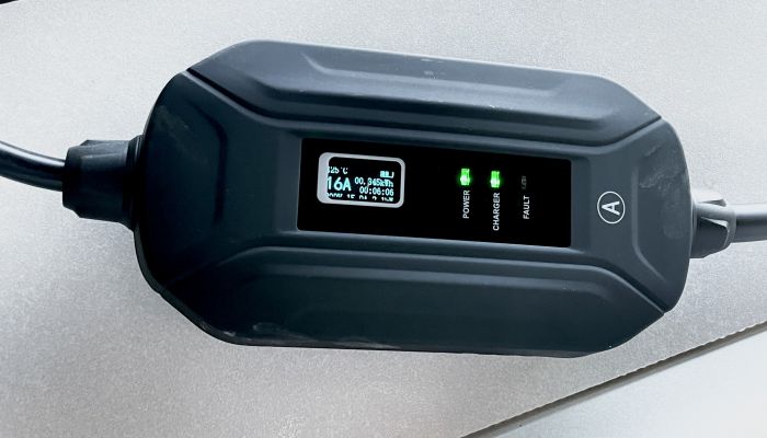 Кабель зарядний DIGITUS EV Single Phase, 230V, 8-16А, 5 m, Schuko to Type 2, з блоком керування та індикуації заряду