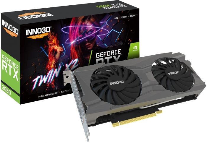 Відеокарта INNO3D GeForce RTX3050 8Gb GDDR6 Twin X2