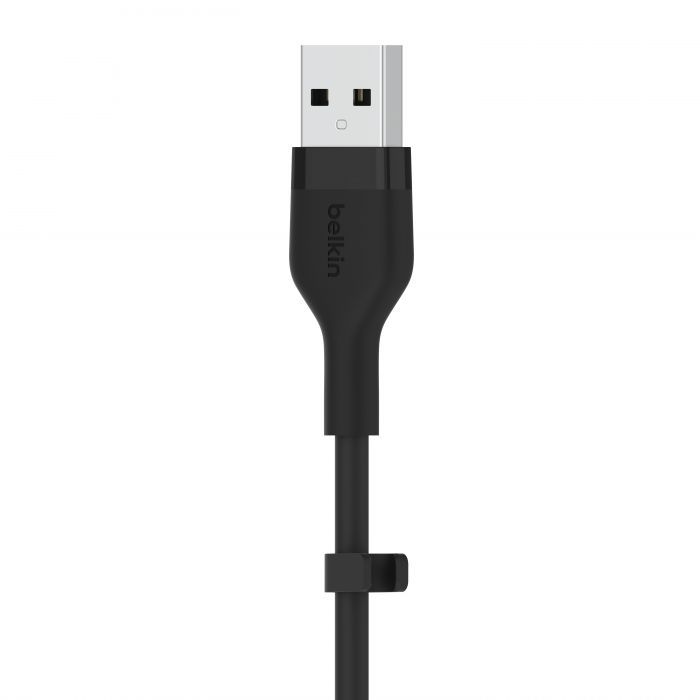 Кабель Belkin USB-A - Lightning силіконовий, з кліпсою, 1м, чорний
