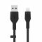 Кабель Belkin USB-A - Lightning силіконовий, з кліпсою, 1м, чорний