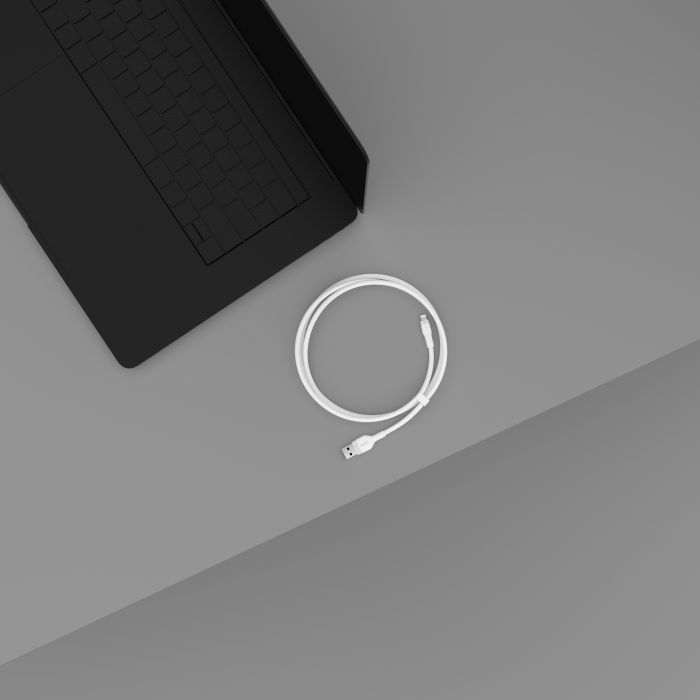 Кабель Belkin USB-A - Lightning силіконовий, з кліпсою, 1м, білий