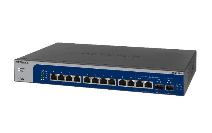 Комутатор NETGEAR XS512EM 10x10GE, 2x сombo, керований