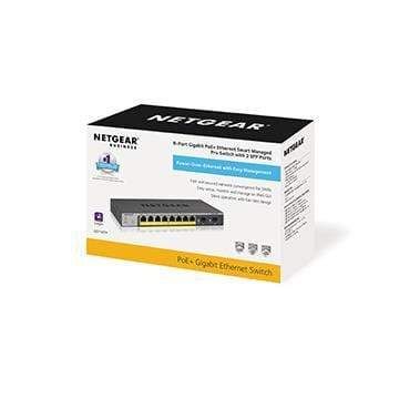 Комутатор NETGEAR GS110TPv3 8xGE PoE+ (55Вт), 2xGE SFP, керований L2