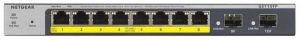 Комутатор NETGEAR GS110TPv3 8xGE PoE+ (55Вт), 2xGE SFP, керований L2
