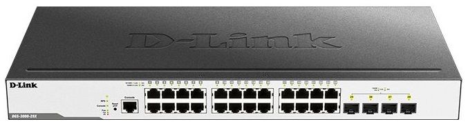 Комутатор D-Link DGS-3000-28X 24xGE, 4xSFP+, L2