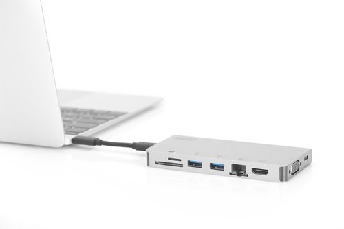 Док-станція DIGITUS Travel USB-C, 8 Port