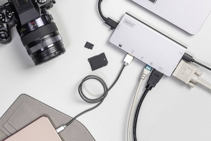 Док-станція DIGITUS Travel USB-C, 8 Port