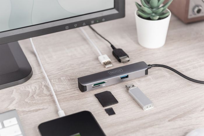 Док-станція DIGITUS Travel USB-C, 5 Port