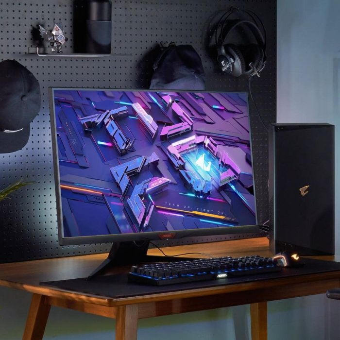 Монітор LCD AORUS 31.5" FI32U, 2xHDMI, DP, 2xUSB, USB-C, Audio, IPS, 3840x2160, 144Hz, 1mc, 90%DCI-P3, FreeSync, HDR400