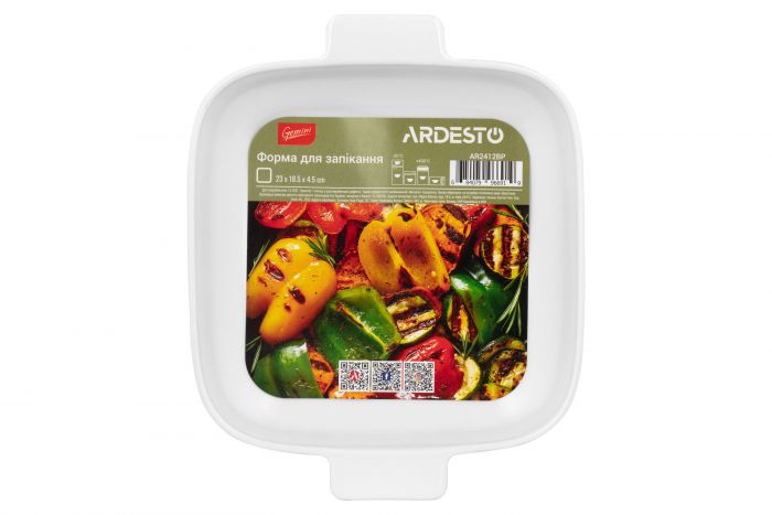 Форма для запікання Ardesto Gemini, квадратнаа, порцеляна, 23*18.5*4.5 см