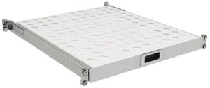 Полка ZPAS 19" 0.5U глиб. 550мм (кріплення 550-650мм), вантажопід. 70кг, сіра