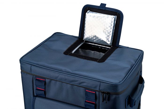 Термосумка на колесах 2E Picnic 50л, темно-синя