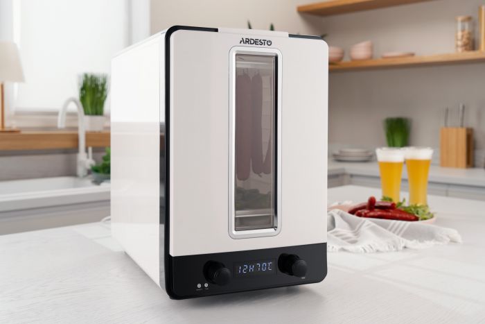 Сушарка для продуктів ARDESTO 550Вт, піддонів - 10+1x3см, макс - 70°С, сітка для ягід, пластик, білий