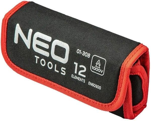 Викрутка NEO, бітотримач 1/4", 10 змінних вставок для робіт під напругою 1000 В, з тестером, SL, PH