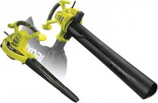 Повітродув-пилосос садовий мережевий Ryobi RBV3000CSV 3000Вт 3в1 375км/год мішок 45л ергоремені Vertebrae 4.2кг