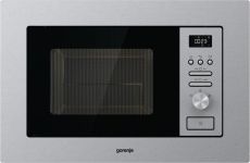 Піч Gorenje BM201AG1X мікрохвильова, вбудовувана, 20л, 800Вт, гриль, дисплей, нерж