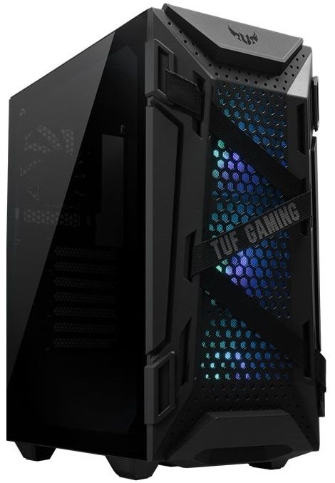 Корпус ASUS TUF Gaming GT301, без БП, 2xUSB3.1, 3x120mm ARGB Fans, Tempered Glass side, ATX, Black