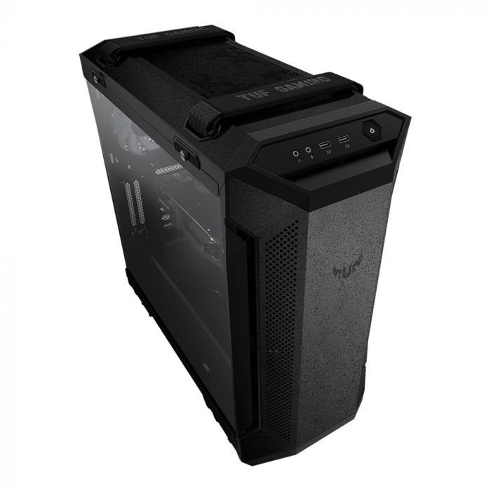 Корпус ASUS TUF Gaming GT501, без БП, 2xUSB3.1, 3x120мм RGB Fans, 1x140мм, Tempered Glass side, EATX, чорний