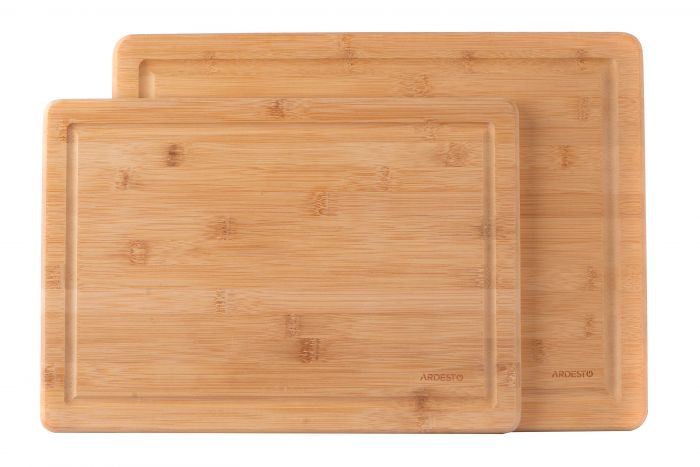 Дошка кухонна Ardesto Midori з жолобом, 40*30*1.9 см, бамбук
