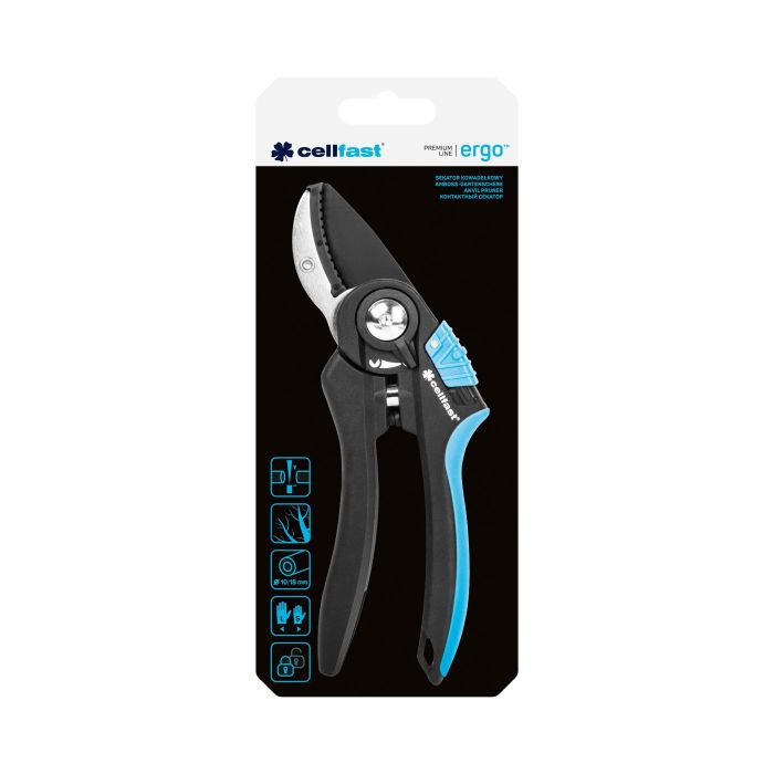 Секатор контактний Cellfast ERGO, d різу 18мм, довжина 20см