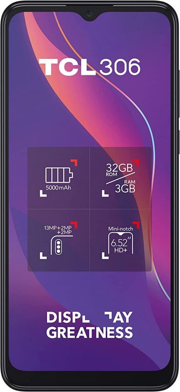 Смартфон TCL 306 (6102H) 3/32GB 2SIM Space Gray