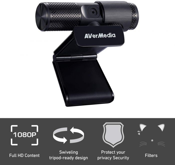 Веб-камера AVerMedia Live Streamer CAM 313 1080p30, fixed focus, black
