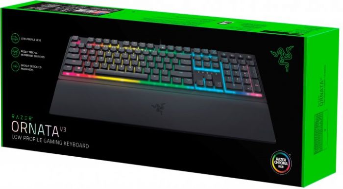 Клавіатура Razer Ornata V3 RGB 104key Mecha-Membrane Switch USB RU Black