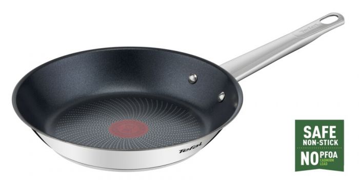 Сковорода Tefal Cook Eat, 24см, покриття Titanium, індукція, Thermo-Spot, нерж. Сталь
