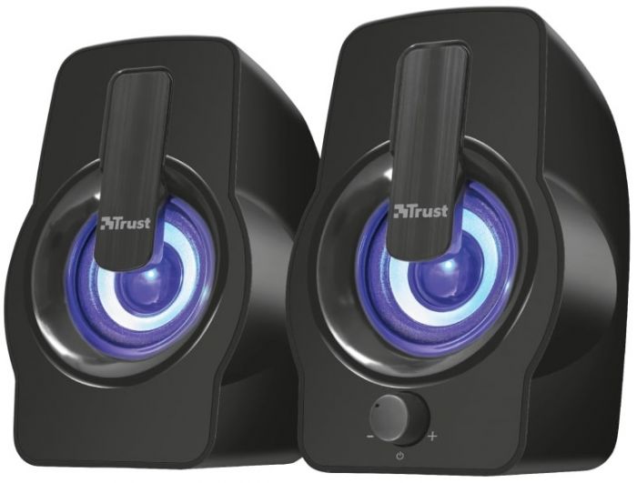 Акустична система Trust Gemi 2.0, USB/AUX, RGB, чорний